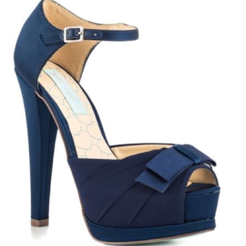 Betsey Johnson Something Blue Pouf Platform Sandal